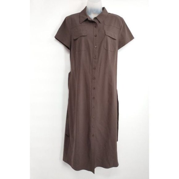 Vintage Talbots Size 10 Women Shirt Dress With Breast Pocket - Picture 5 of 9